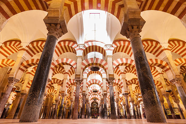 Interior of The Cathedral and former Great Mosque of Cordoba.